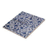 Portugese tegels - Azulejo Blue en White Floral Tegeltje (Zijkant)