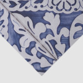 Portugese tegels - Azulejo Blue en White Floral Tissuepapier (Detail)