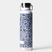Portugese tegels - Azulejo Blue en White Floral Waterfles (Achterkant)