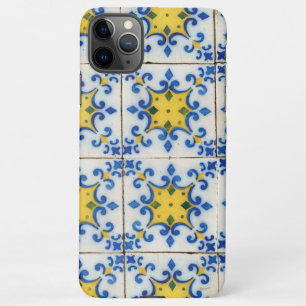 Portugese tegels - Azulejo Blue en Yellow Pattern iPhone 11Pro Max Hoesje