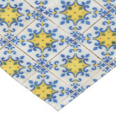 Portugese tegels - Azulejo Blue en Yellow Pattern Korte Tafelloper (Hoek)