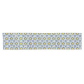 Portugese tegels - Azulejo Blue en Yellow Pattern Korte Tafelloper (Horizontaal)