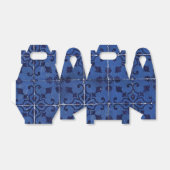 Portugese tegels - Azulejo Blue Floral Leaf Design Bedankdoosjes (Uitgevouwen)