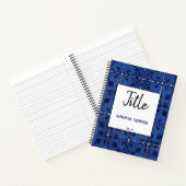 Portugese Tegels Azulejo Blue Floral Leaf Notitieboek (Binnen)