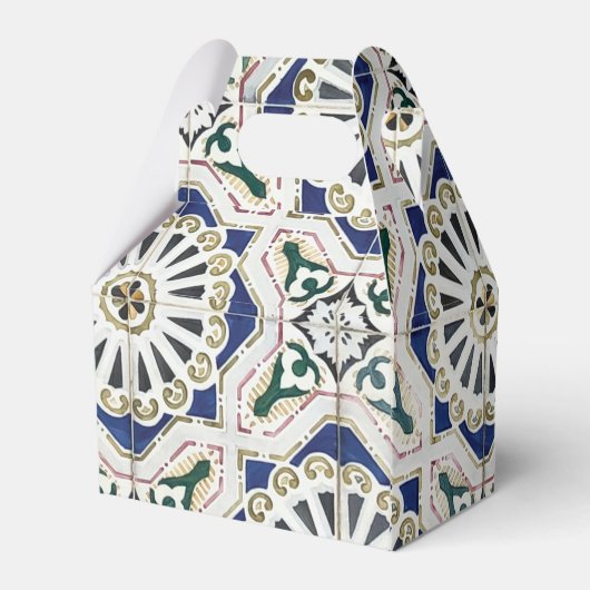 Portugese tegels - Azulejo Colorful Geometric Bedankdoosjes (Achterkant)