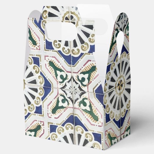 Portugese tegels - Azulejo Colorful Geometric Bedankdoosjes (Geopend)