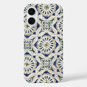 Portugese tegels - Azulejo Colorful Geometric iPhone 16 Hoesje