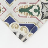 Portugese tegels - Azulejo Colorful Geometric Fleece Deken (Hoek)