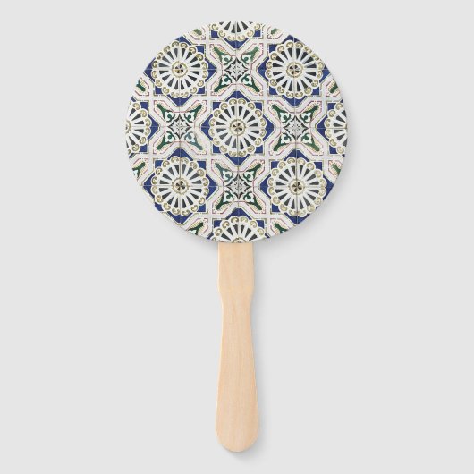 Portugese tegels - Azulejo Colorful Geometric Handwaaier (Voorkant)