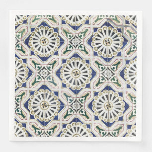 Portugese tegels - Azulejo Colorful Geometric Servet