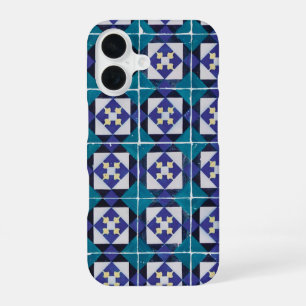 Portugese Tegels - Azulejo Diamant Geometrisch iPhone 16 Hoesje