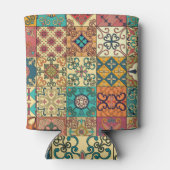 Portugese tegels: Azulejo stijl naadloos patroon. Blikjeskoeler (Achterkant)