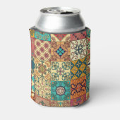 Portugese tegels: Azulejo stijl naadloos patroon. Blikjeskoeler (Blikje Achterkant)