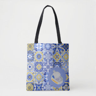 Portugese Tegels en sardines Tote Bag