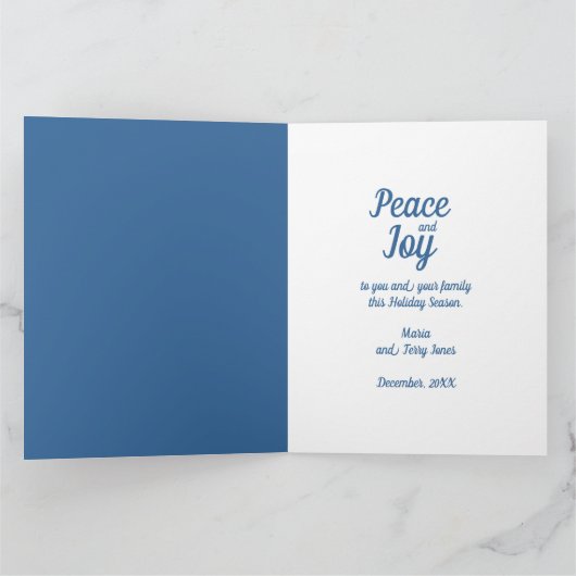 Portugese tegels familiefoto fotolijst kerstkaart kaart (Binnen)