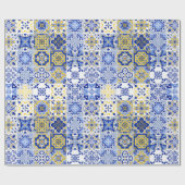 Portugese Tegels Patroon Cadeaupapier (Vlak)