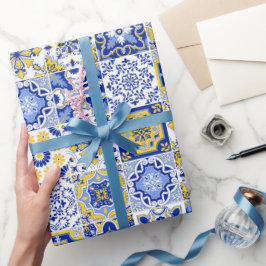 Portugese Tegels Patroon Cadeaupapier