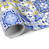 Portugese Tegels Patroon Cadeaupapier (Rol Hoek)