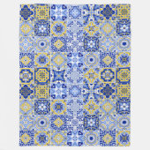 Portugese Tegels Patroon  Fleece Deken (Voorkant)