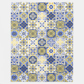 Portugese Tegels Patroon  Fleece Deken (Voorkant)