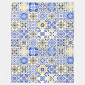 Portugese Tegels Patroon  Fleece Deken (Voorkant)