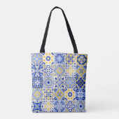 Portugese Tegels Patroon  Tote Bag (Achterkant)