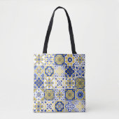 Portugese Tegels Patroon Tote Bag (Voorkant)