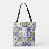 Portugese Tegels Patroon Tote Bag (Achterkant)
