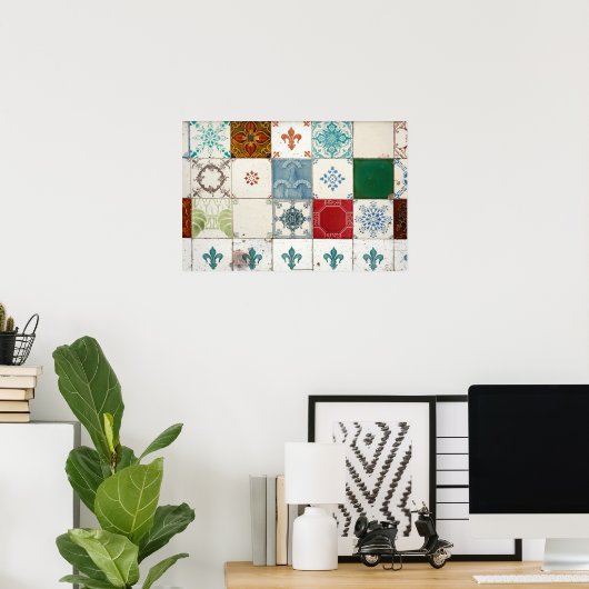Portugese tegels poster (Thuiskantoor)