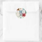 Portugese tegels ronde sticker (Tas)