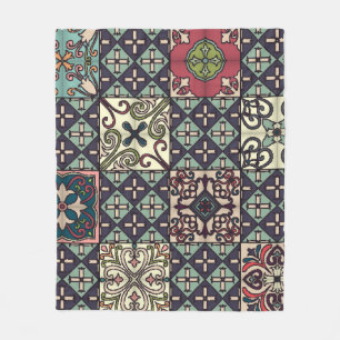 Portugese Tegels: Talavera stijl naadloos Fleece Deken