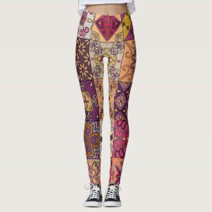 Portugese tegels: talavera stijl patroon. leggings