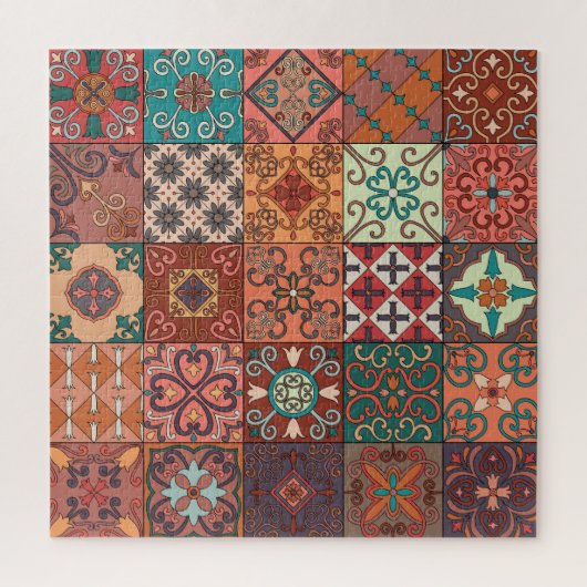 Portugese Tegels: Talavera Style Azulejo. Legpuzzel (Verticaal)