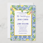 Portugese Tegelwerk Citroen Mediterraans Huwelijk Kaart (Voorkant)