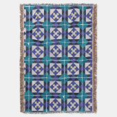 Portugese Tiles - Azulejo Diamond Geometric Deken (Voorkant Verticaal)