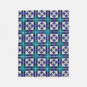 Portugese Tiles - Azulejo Diamond Geometric Fleece Deken (Voorkant)