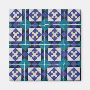 Portugese Tiles - Azulejo Diamond Geometric Magneet