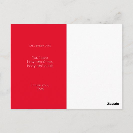 Portugese valentijnse liefdeszakdoeken briefkaart (Achterkant)