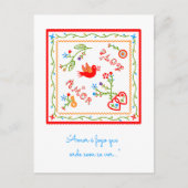 Portugese valentijnse liefdeszakdoeken briefkaart (Voorkant)