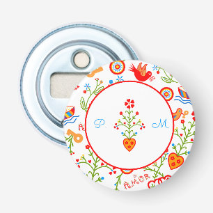 Portugese valentijnse liefdeszakdoeken button flesopener