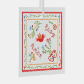 Portugese valentijnse liefdeszakdoeken glas ornament (Voorkant Rechts)