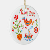 Portugese valentijnse liefdeszakdoeken keramisch ornament (Rechts)