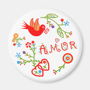 Portugese valentijnse liefdeszakdoeken magneet