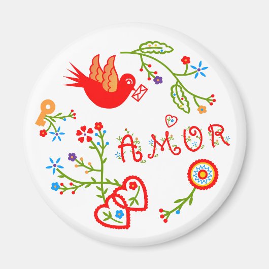 Portugese valentijnse liefdeszakdoeken magneet (Voorkant)