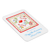 Portugese valentijnse liefdeszakdoeken magneet (Rechterzijde)