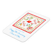 Portugese valentijnse liefdeszakdoeken magneet (Linkerzijde)