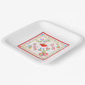 Portugese valentijnse liefdeszakdoeken papieren bordje (Gebogen)