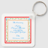 Portugese valentijnse liefdeszakdoeken sleutelhanger (Achterkant)