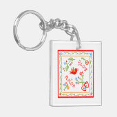 Portugese valentijnse liefdeszakdoeken sleutelhanger (Voorkant Links)
