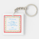 Portugese valentijnse liefdeszakdoeken sleutelhanger (Achterkant)